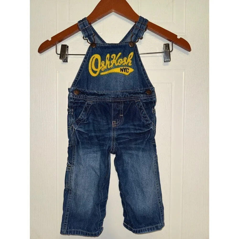 Oshkosh B’Gosh Denim Overalls Size 12 Months‎